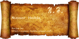 Nusser Hedda névjegykártya